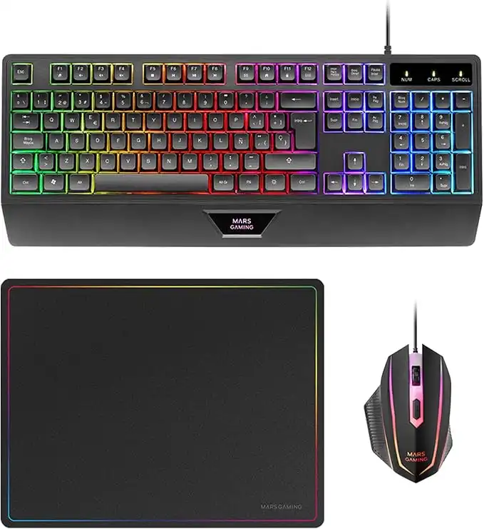 Mars Gaming MCP118 - Pack Gaming Teclado + Alfombrilla